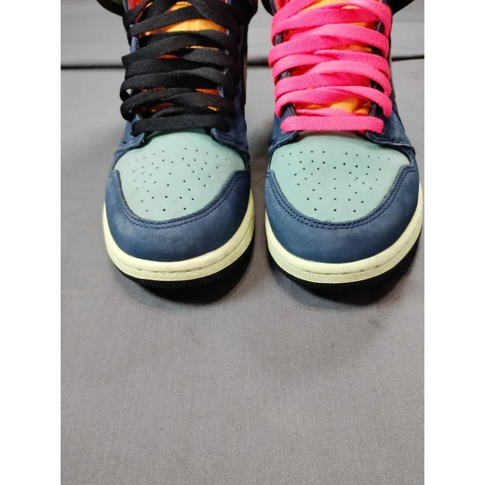 EUC-Air Jordan 1 Mid SE 575441‑201 Youth 6/WM 7.5 Armory Navy Archaeo Brown Pink